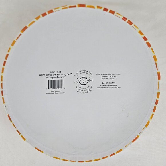 Wizard of Oz Tea Party Set (5) 3 oz Espresso Cups & Saucers Porcelain Orig Box - Picture 14 of 16